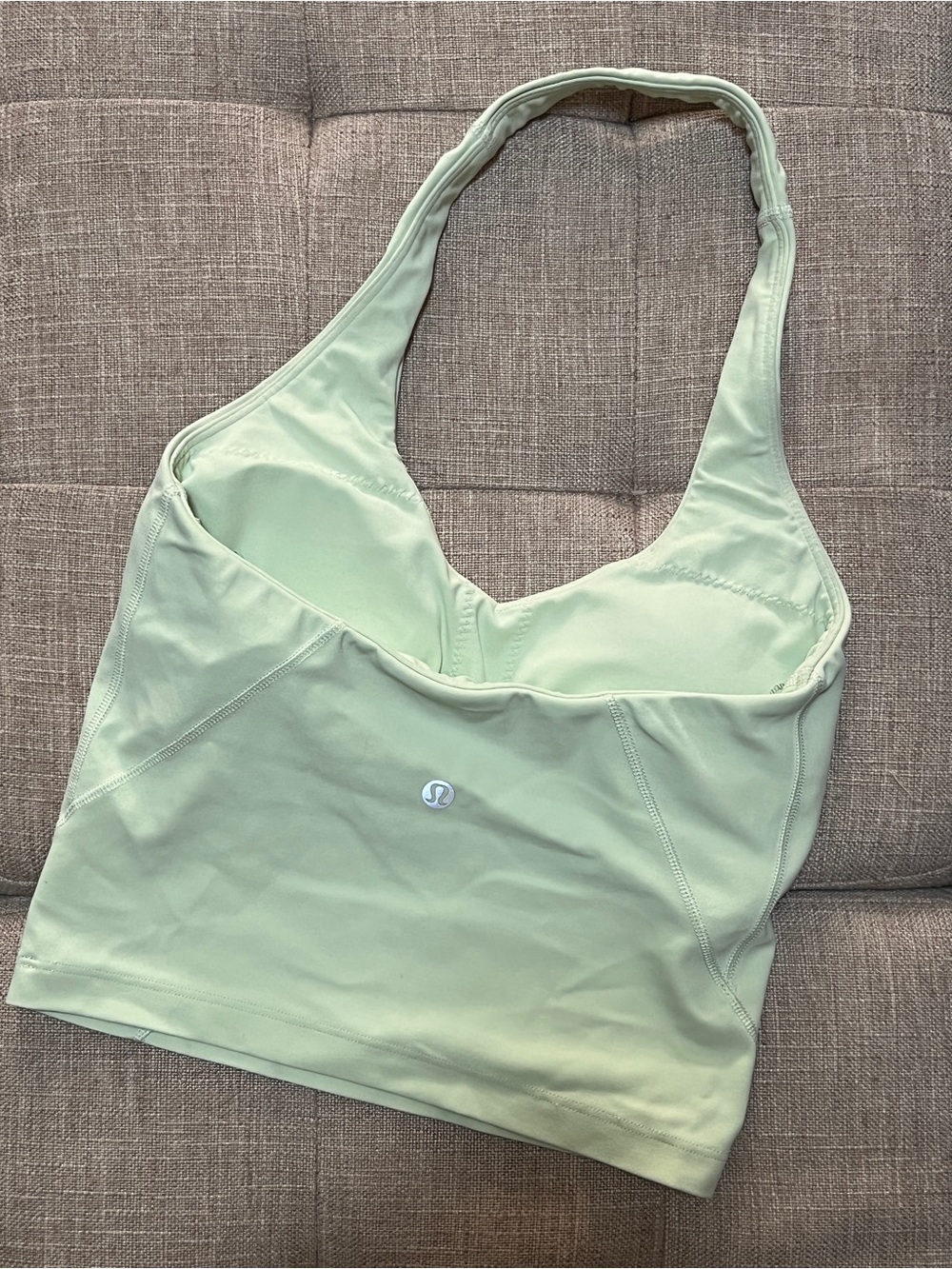 lululemon athletica Mint Green Halter Supportive Sports Bra Tank top size 2